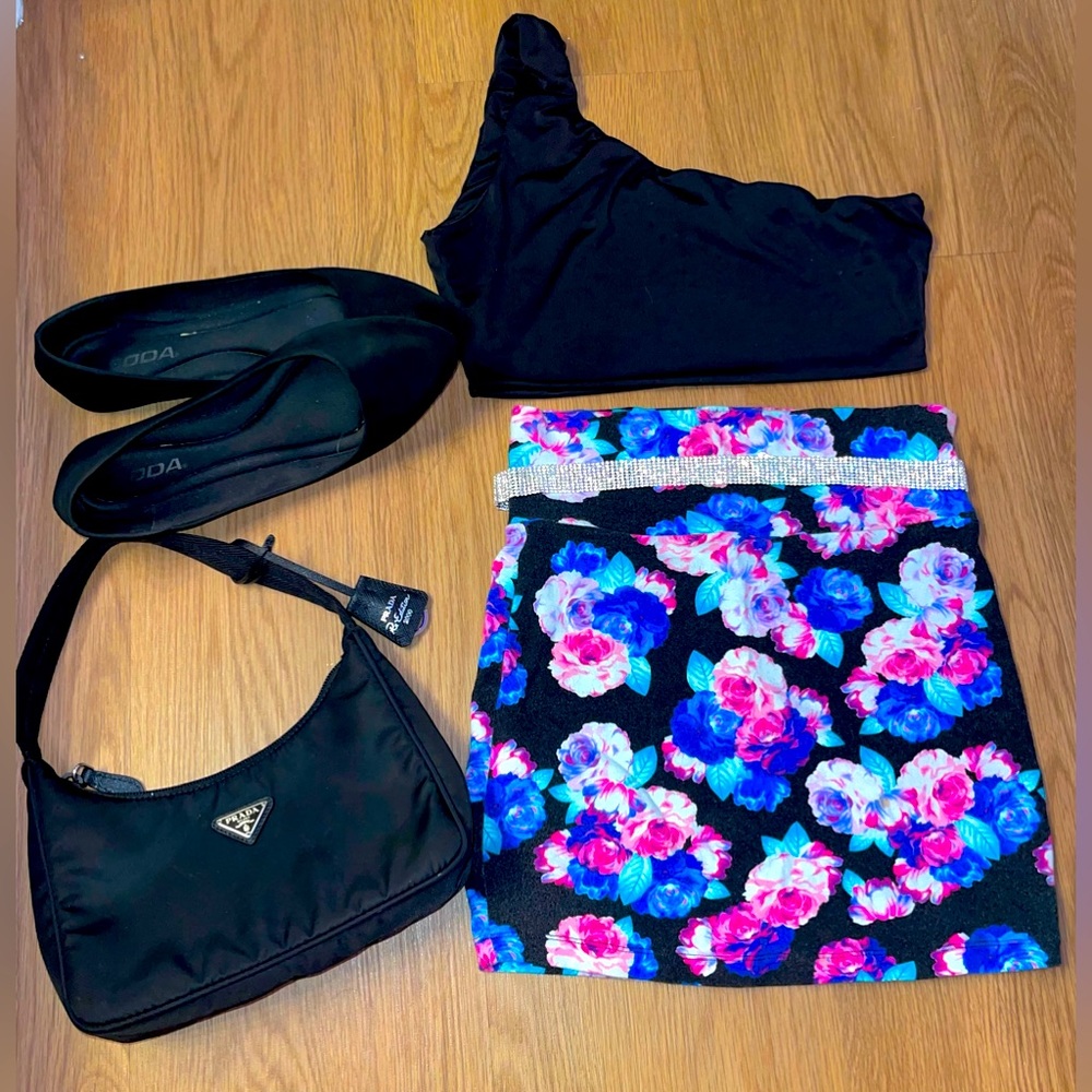 Floral pencil skirt